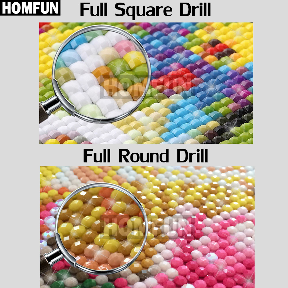 HOMFUN Full Diamond Embroidery - Embroidery Roll Pattern 评论和价格