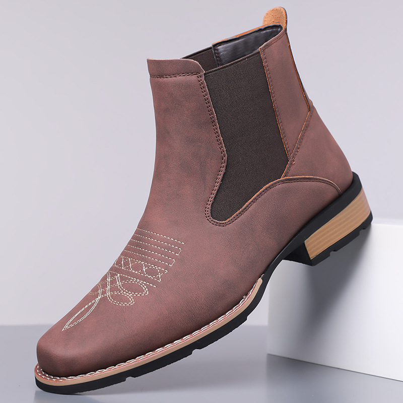 Luxury Men's Chelsea Boots Hig - Embroidery Yes 评论和价格