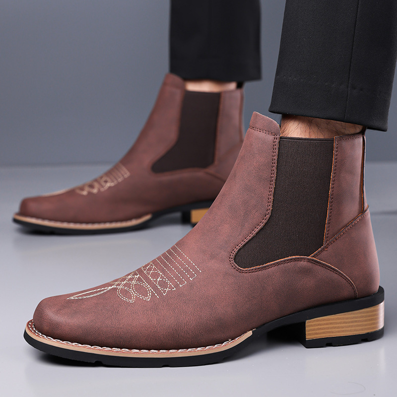 Luxury Men's Chelsea Boots Hig - Embroidery Yes 评论和价格
