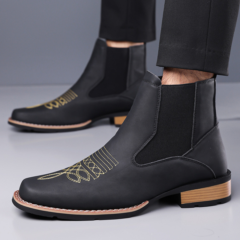 Luxury Men's Chelsea Boots Hig - Embroidery Yes 评论和价格