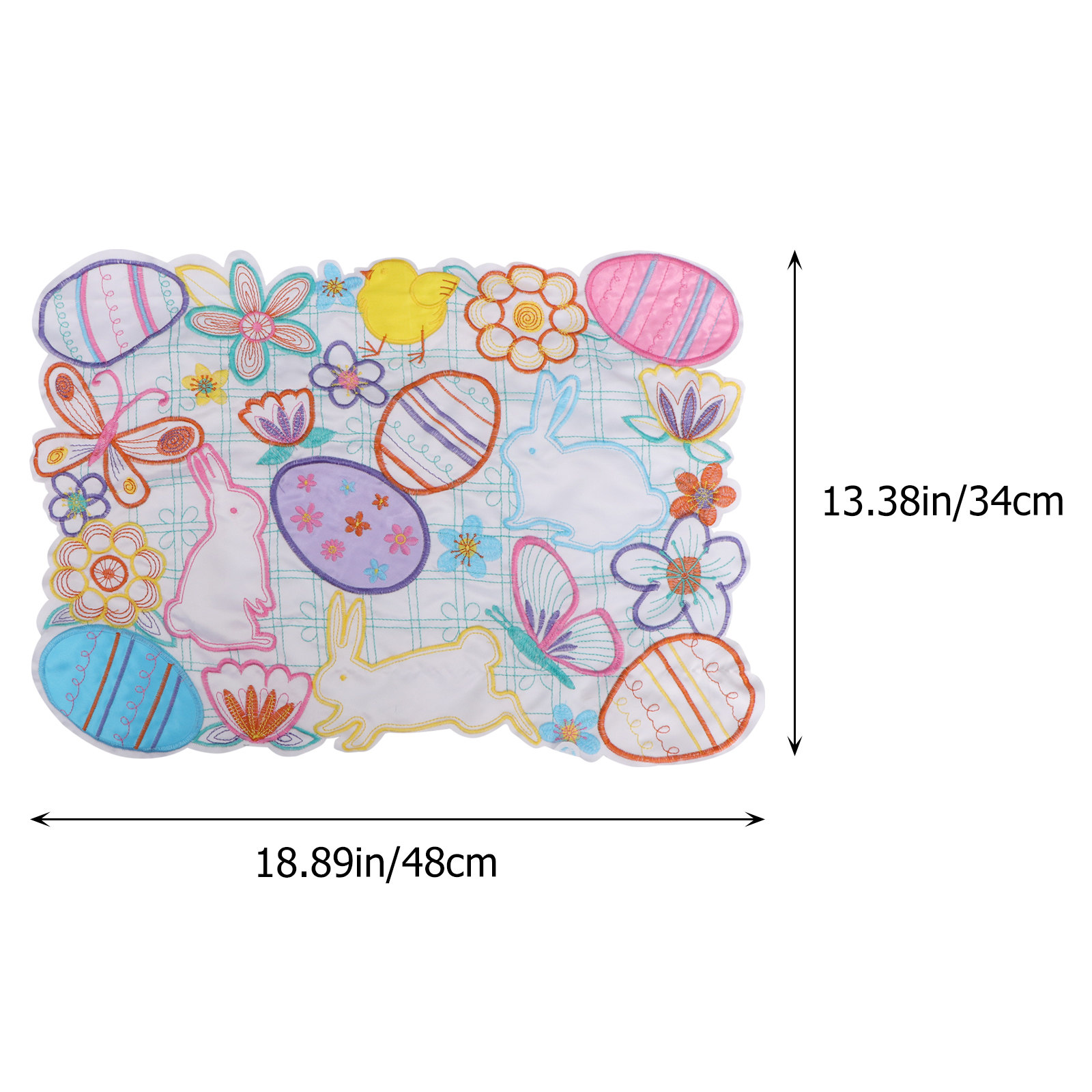 1Pcs Rabbit Easter Egg Placema - Embroidery Egg 评论和价格