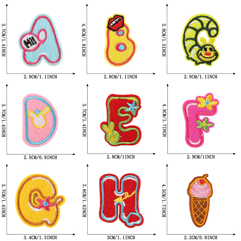 26pcs/Bulk Sets Letter Patch A - Embroidery Letter M 评论和价格