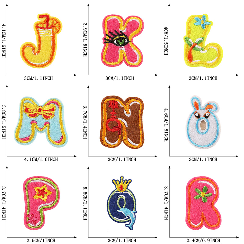 26pcs/Bulk Sets Letter Patch A - Embroidery Letter M 评论和价格