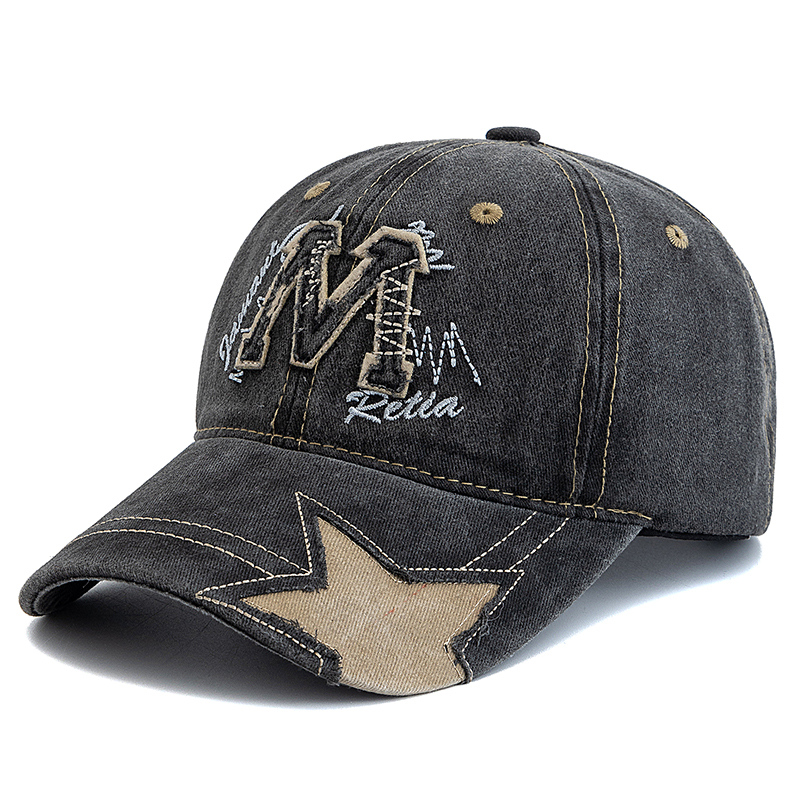 Hot Sale Unisex Retro Baseball - Embroidery Letter M 评论和价格